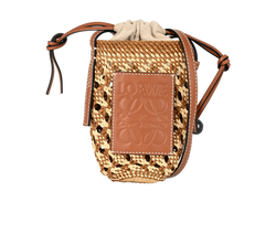 Cylinder Pocket Bag, Raffia/Leather, MIS, DB, 3*